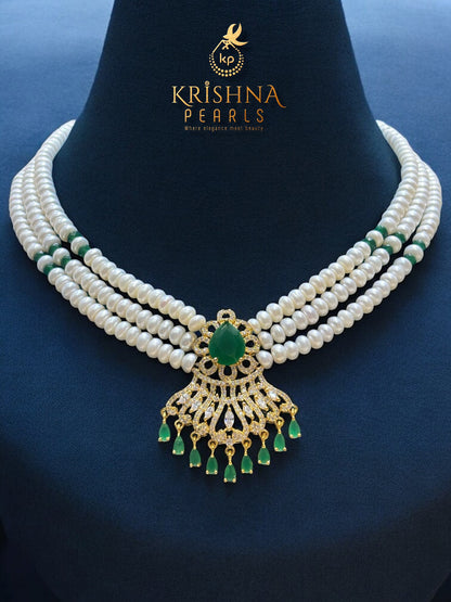 Emerald Empress Pearls Choker Set