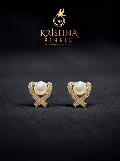 92.5 Post Pin Silver Pearls Studded Eaaarings