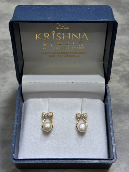 92.5 Silver Post Pin Pearl Studds
