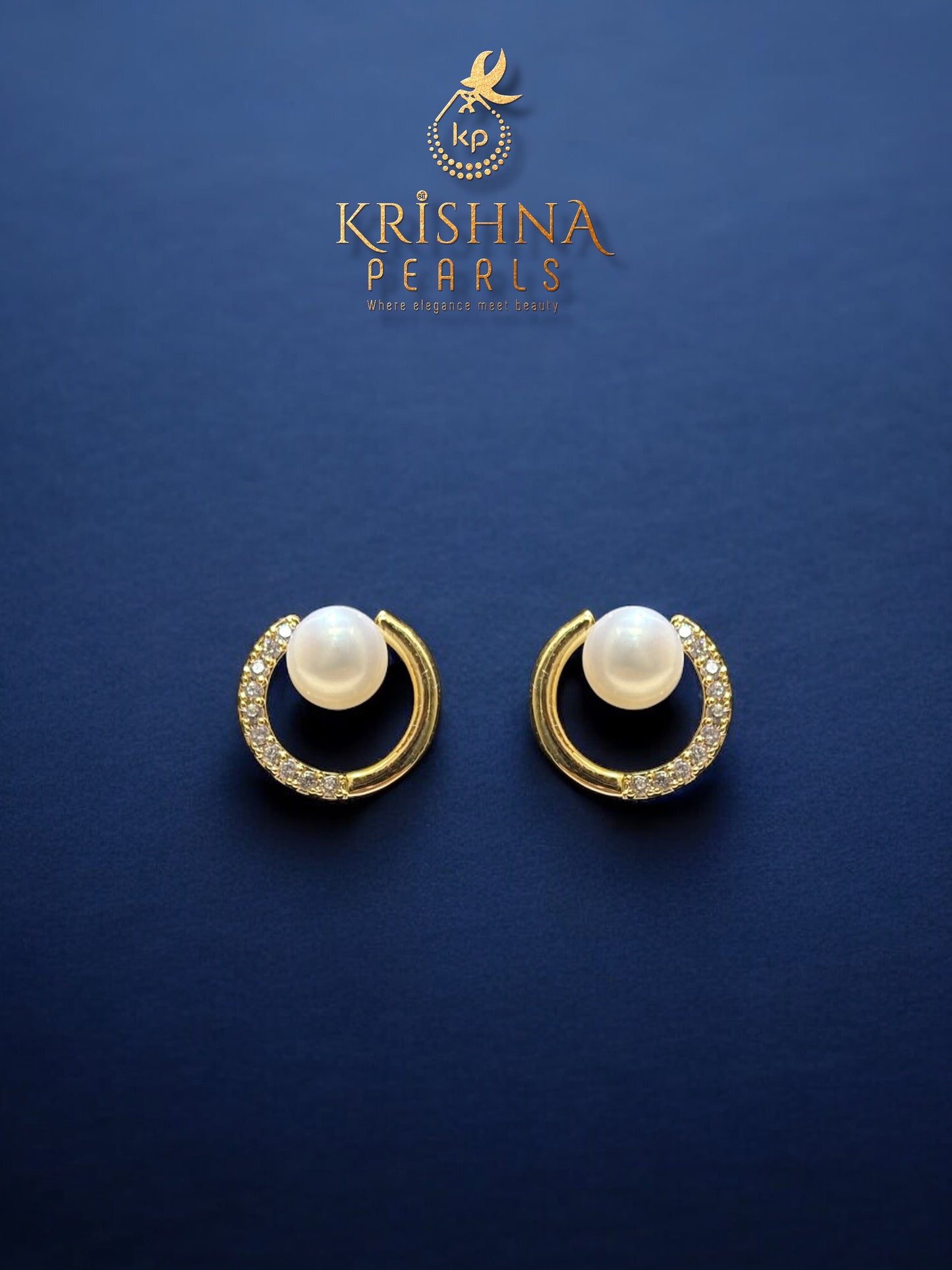 92.5 Post Pin Silver Pearls Earrings