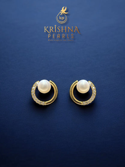 92.5 Post Pin Silver Pearls Earrings