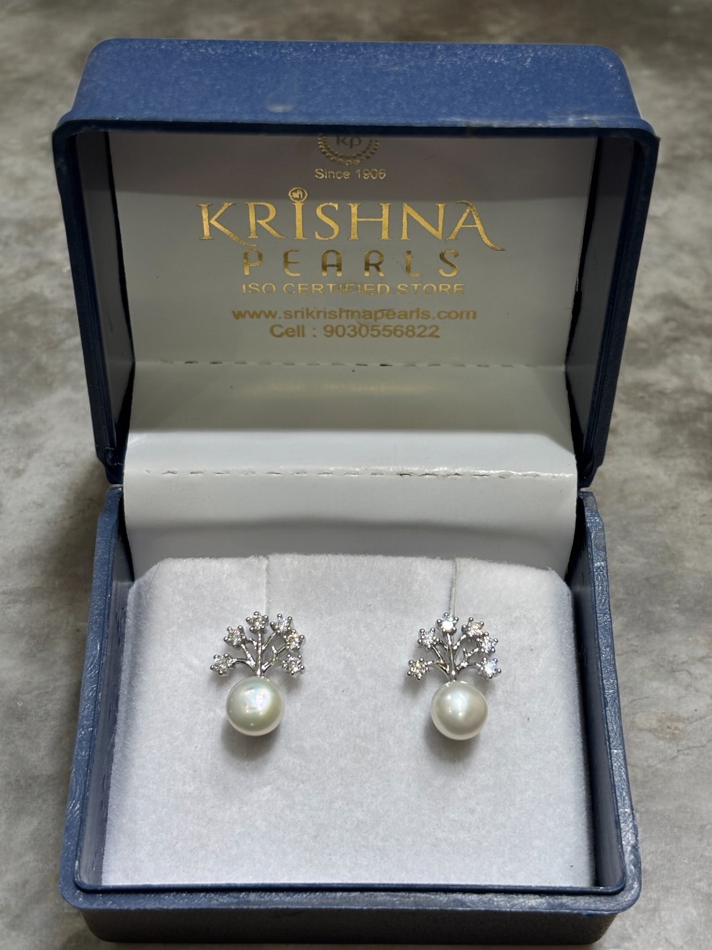 92.5 Post Pin Silver Cute Pearl Studs