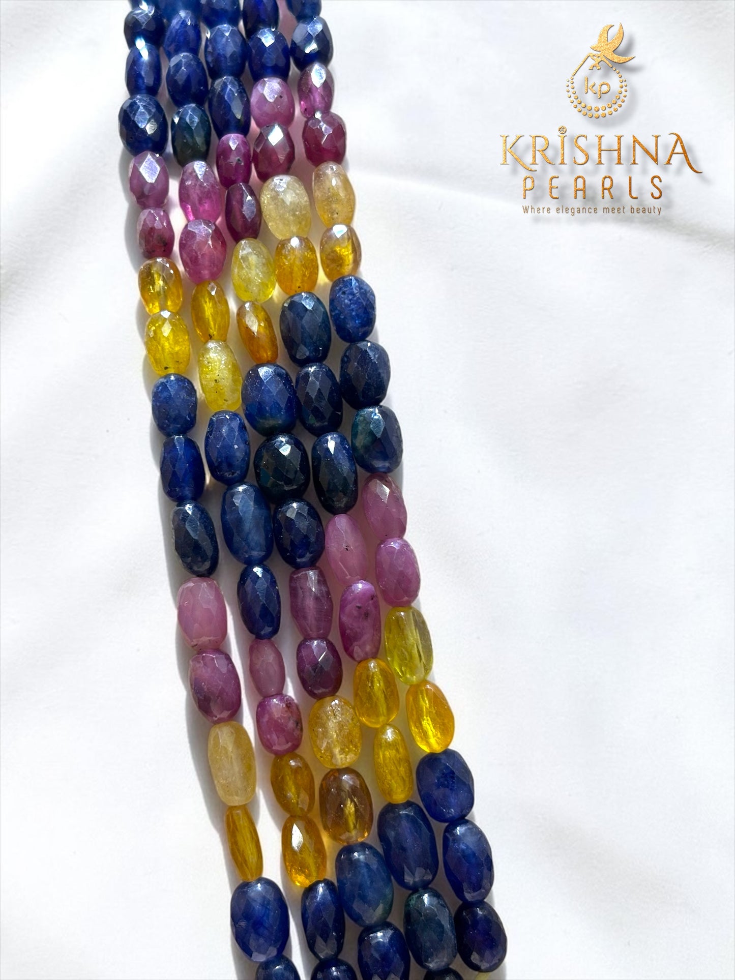 Real Multi Sapphire (Ruby,Emeralds,Blue & Yellow Sapphires) Necklace