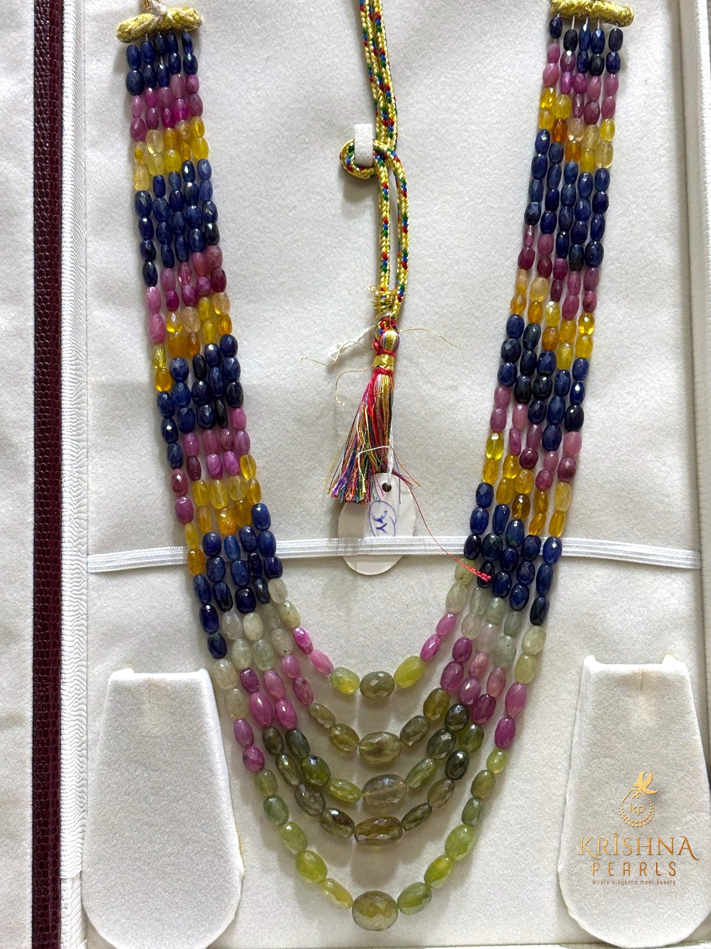 Real Multi Sapphire (Ruby,Emeralds,Blue & Yellow Sapphires) Necklace
