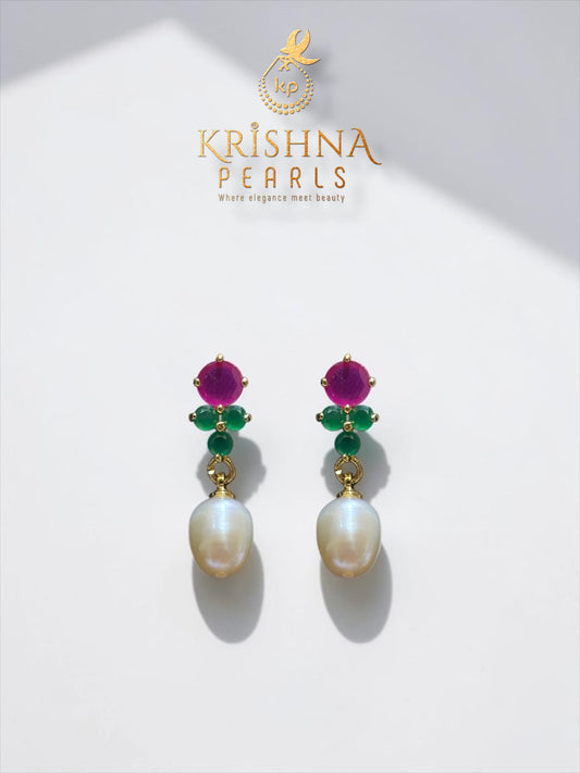 Ruby & Emerald Pearls Hangings