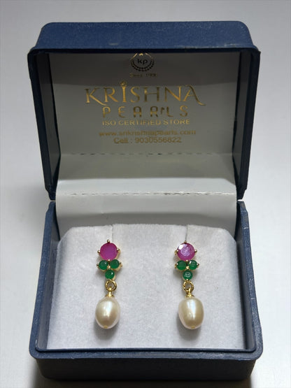 Ruby & Emerald Pearls Hangings
