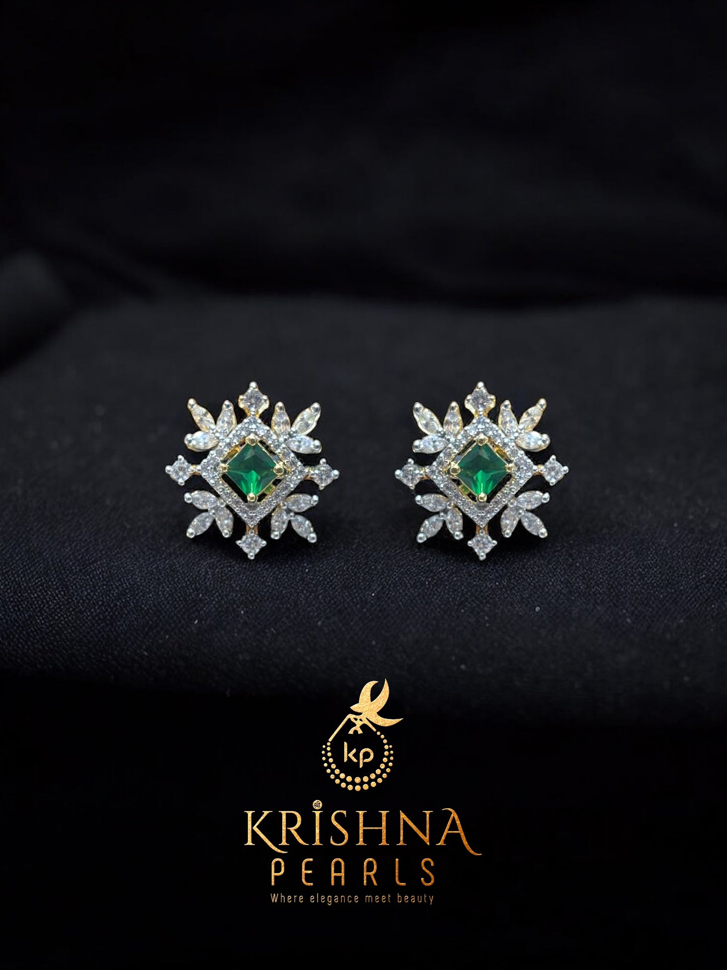 92.5 Silver Adorable Zircon Studded Earrings
