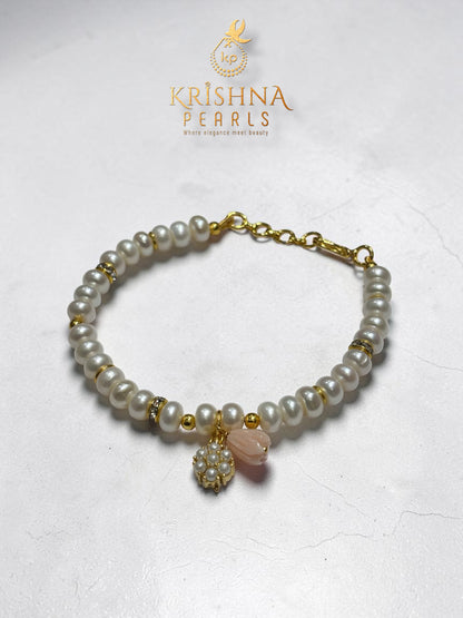 Beautiful floral Pearls Rakhi