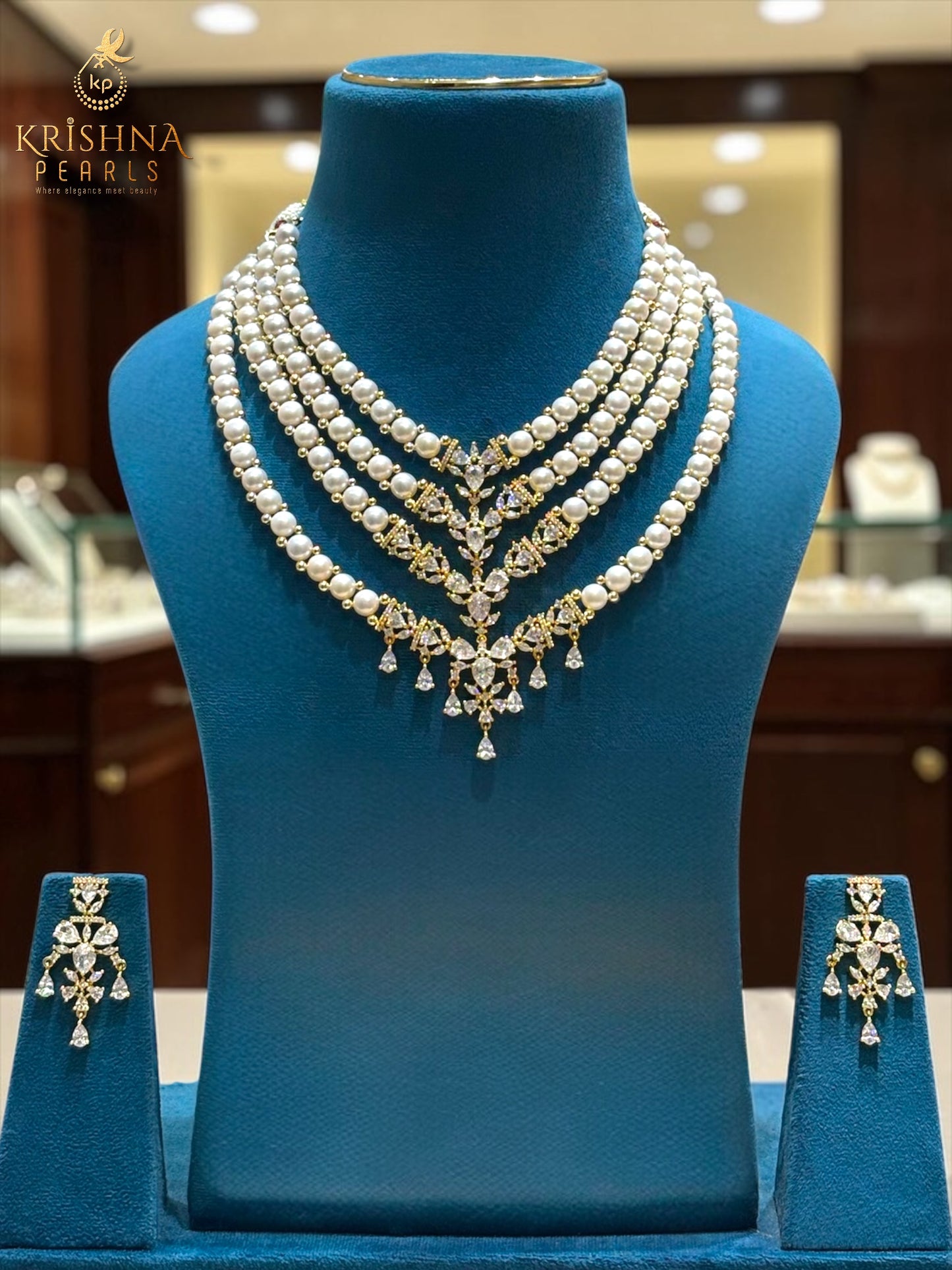 Pearl Necklace Four Layers - Certified and Lifetime Guaranteed