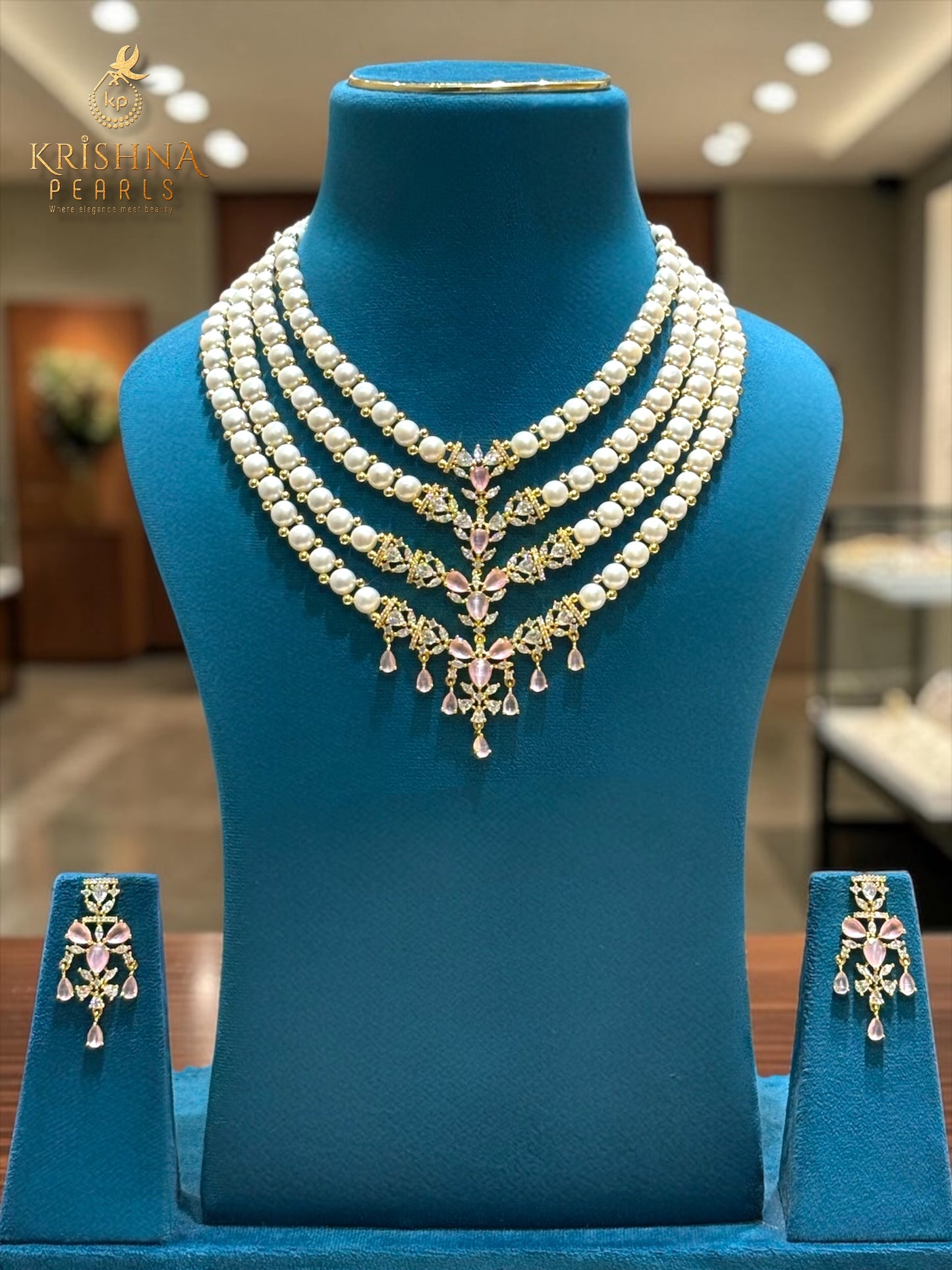 Pearl Necklace Four Layers - Certified and Lifetime Guaranteed