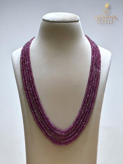 Real Ruby Five Layers Necklace