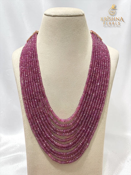 Real Ruby Ten Layers Necklace