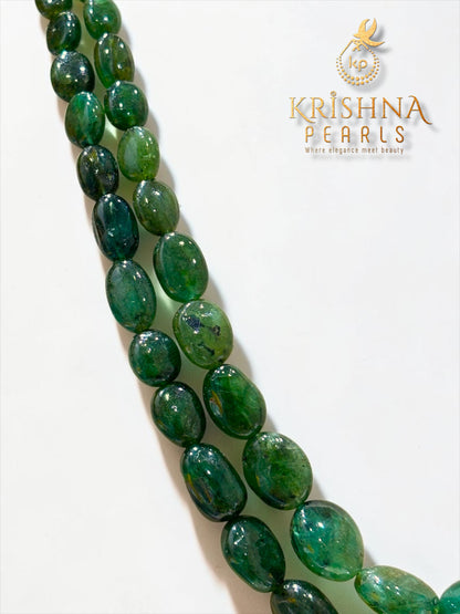 Natural Emeralds UnCut Double Layers Necklace