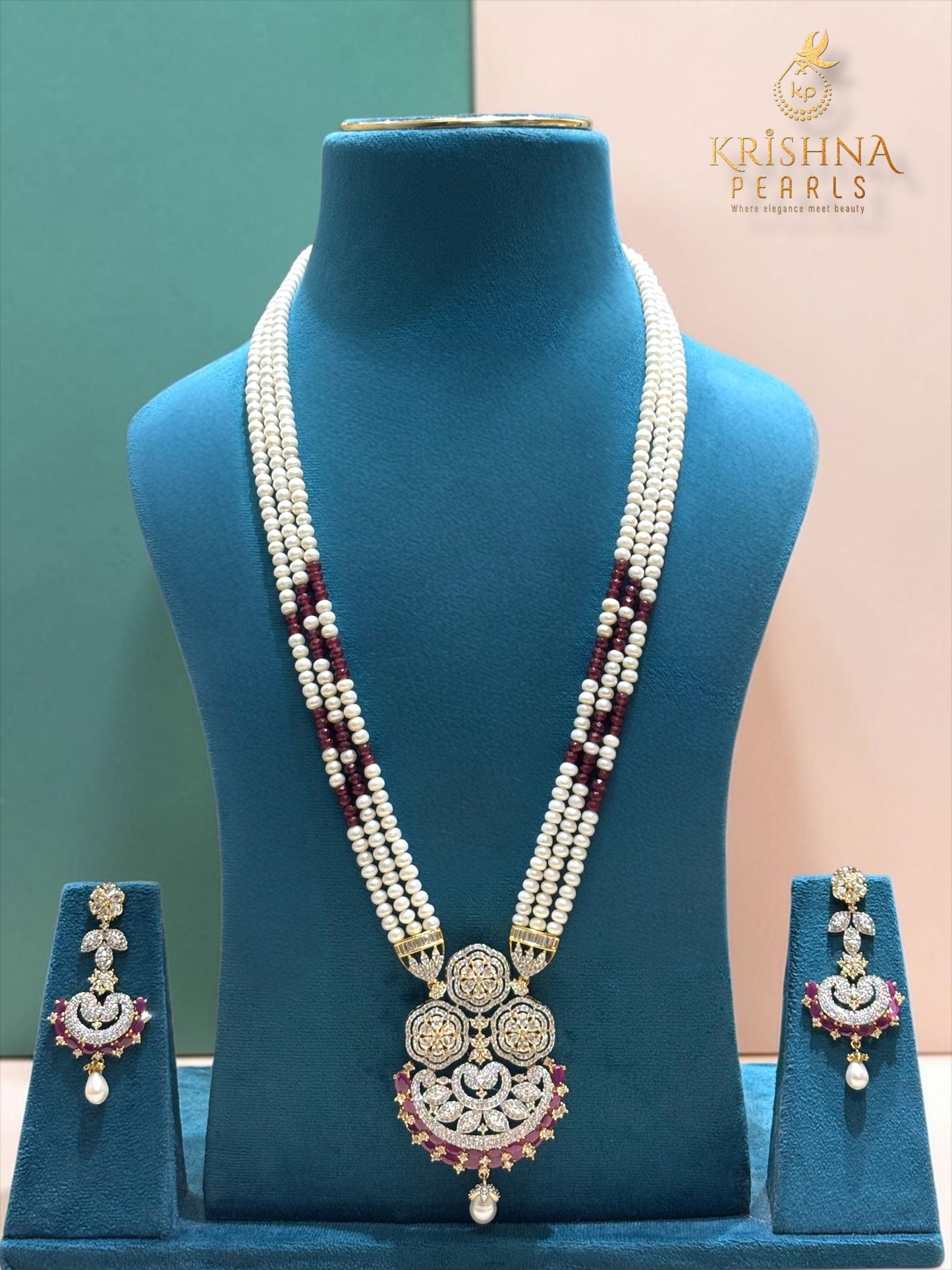 Authentic Pearls Rani Haar Set
