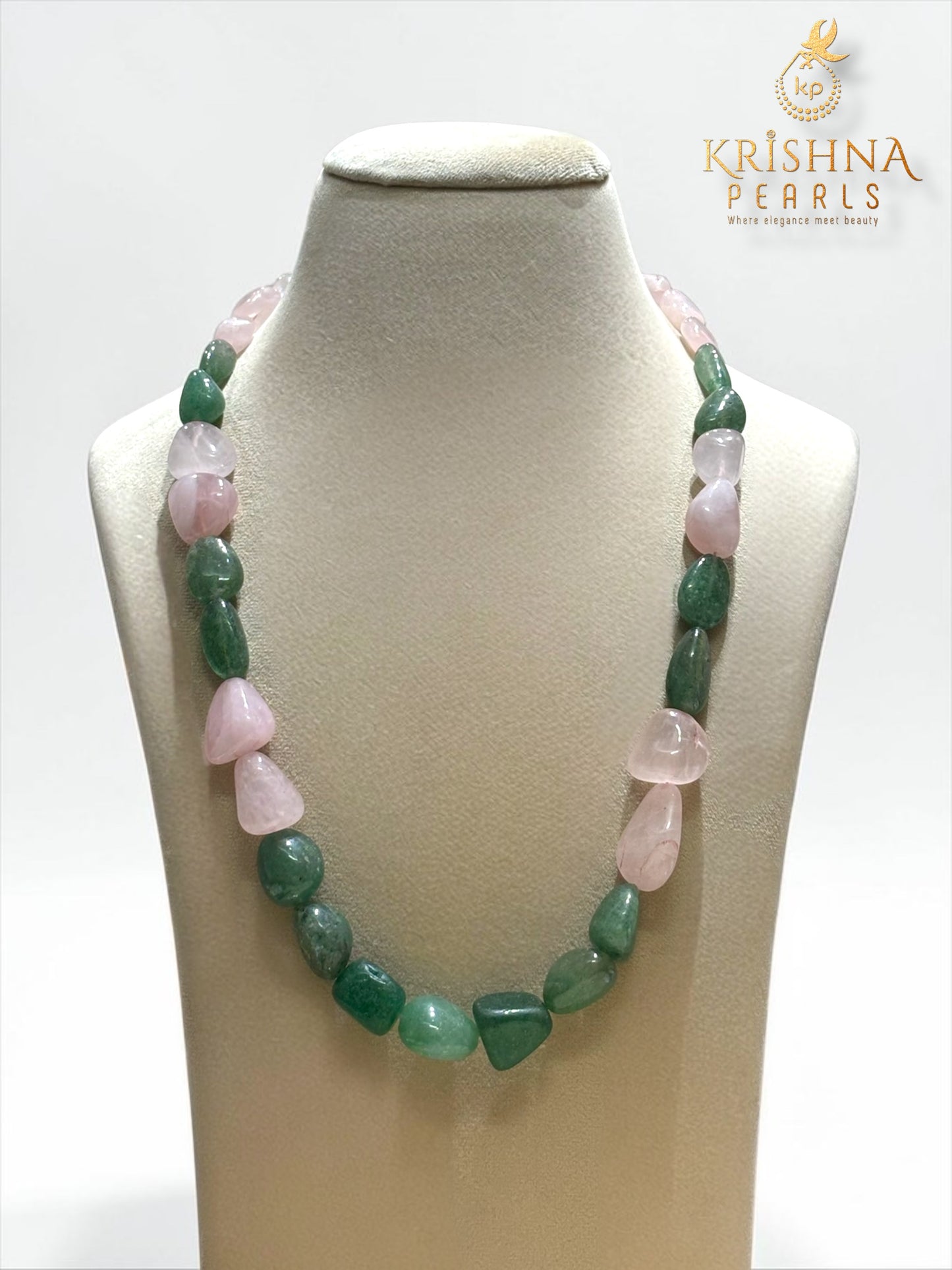 Pastel Green & Rose Quartz