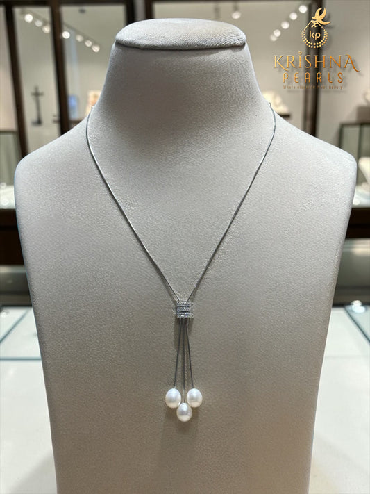 92.5 Silver Chain Beautiful White Pearl