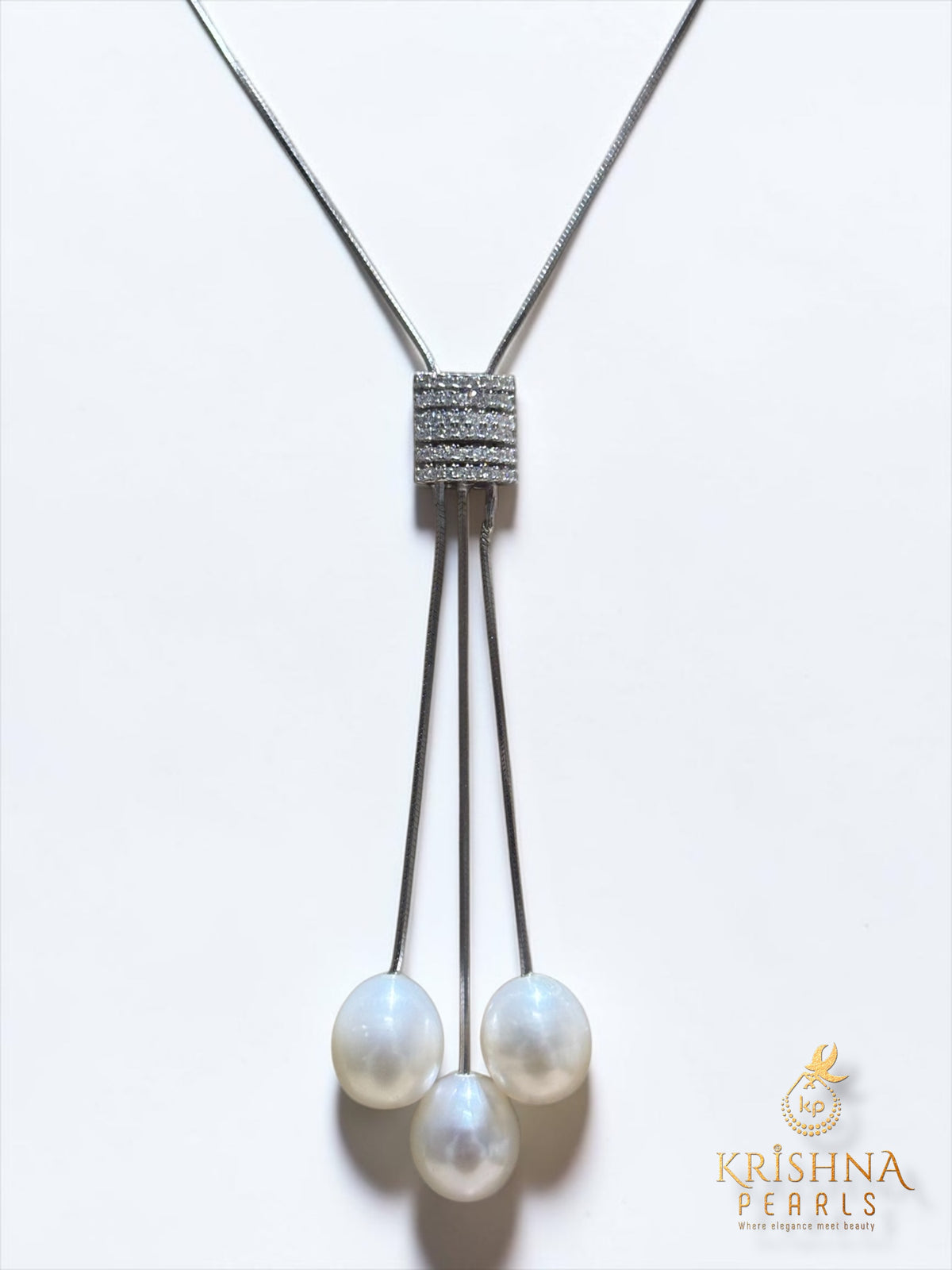 92.5 Silver Chain Beautiful White Pearl