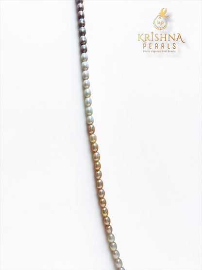 Long Pearls Necklace 32 Inch - Multi Colour AAA
