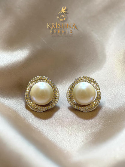 Big Pearl Studded Earrings
