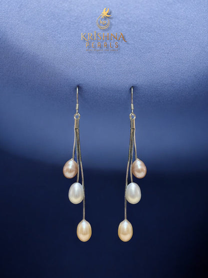 Royal Multicolour Single Line Pearls Pendent Set
