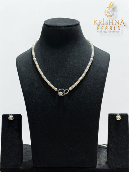 Real Pearls Single Layer Necklace Set