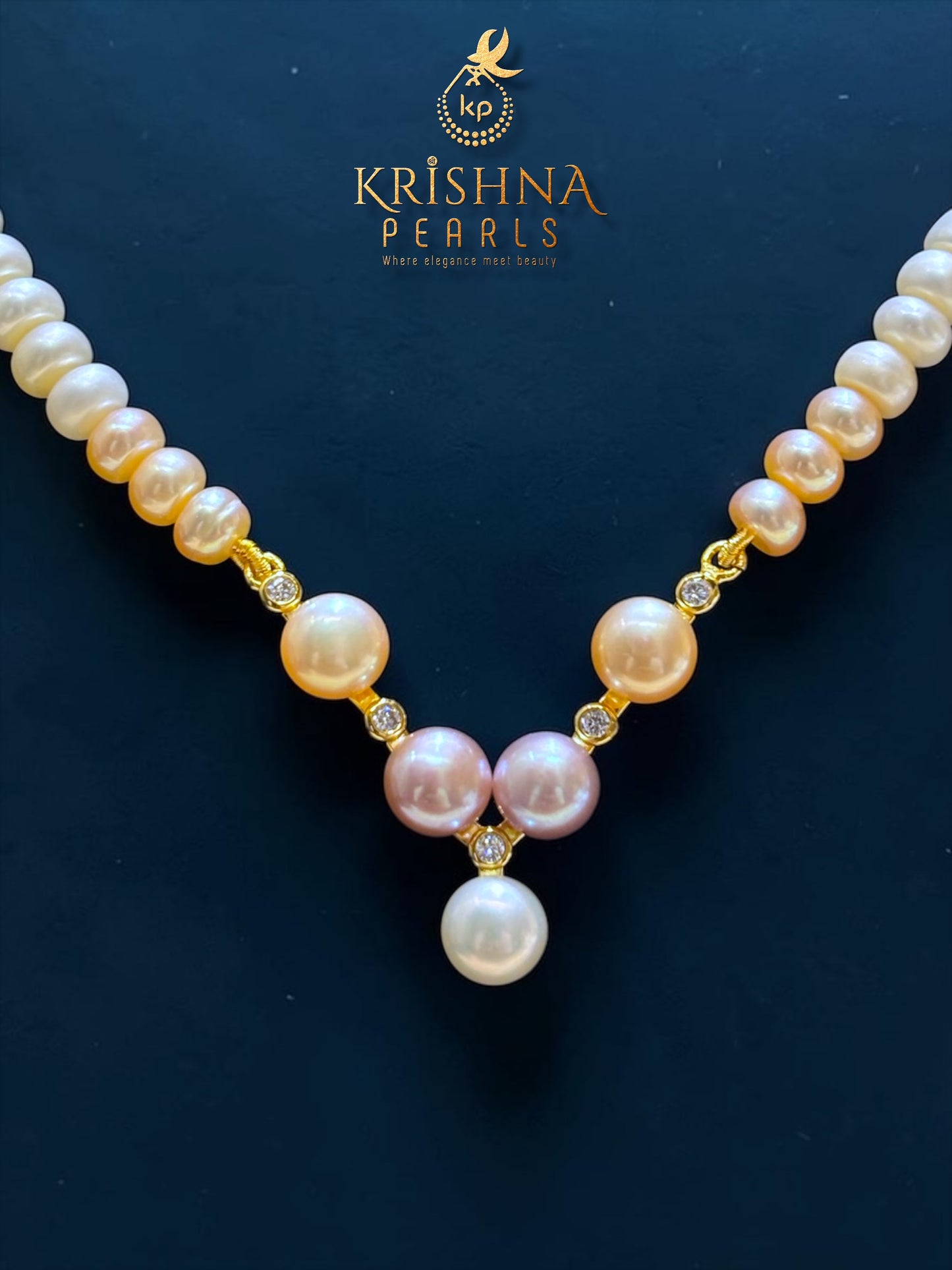 Authentic Pearls Multi Shades Single Layer Necklace Set