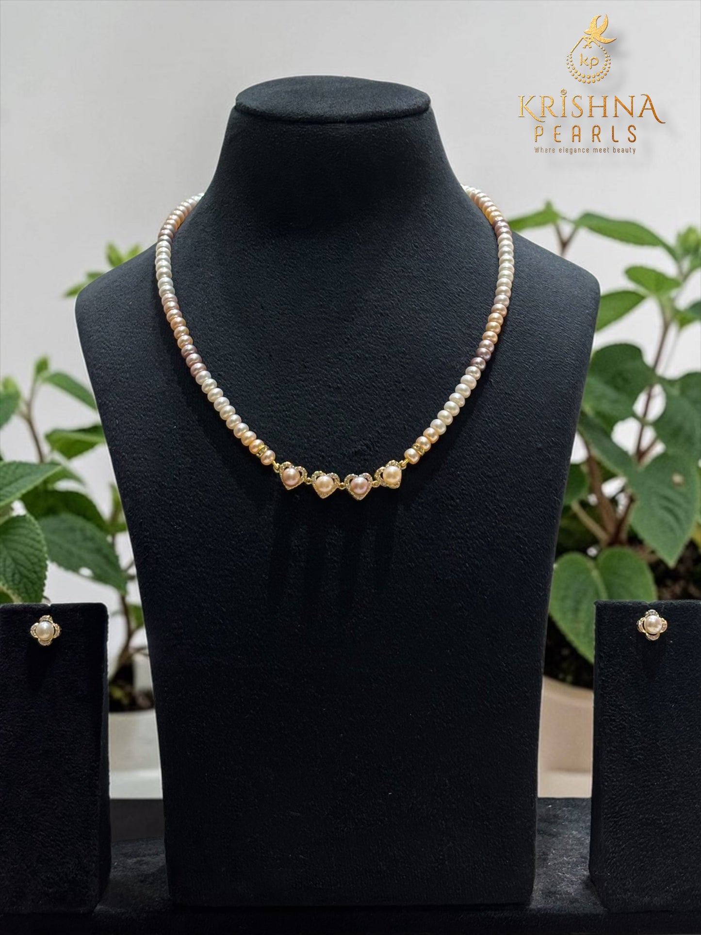 MultiColor Pearls Necklace With Dual Type Convertible Pendant