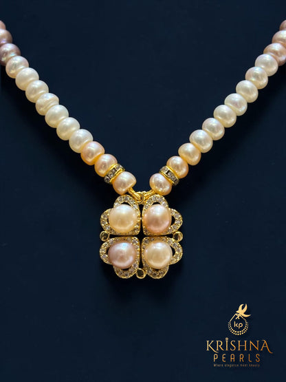 MultiColor Pearls Necklace With Dual Type Convertible Pendant