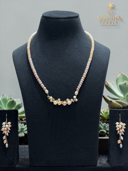 Beautiful MultiColor Pearls Necklace Set