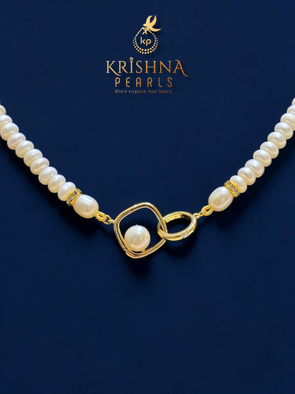 Real Pearls Single Layer Necklace Set