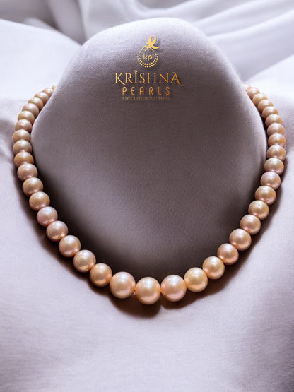 Premium Pink Big Size Grading Pearl Necklace