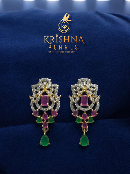 Ruby & Emerald Studded Four Strand Rani Haar