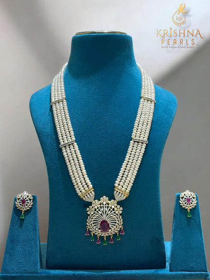 Authentic Pearls Four Strand Long Rani Haar Set