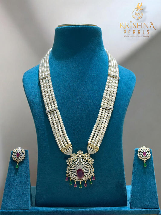 Authentic Pearls Four Strand Long Rani Haar Set