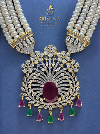 Authentic Pearls Four Strand Long Rani Haar Set