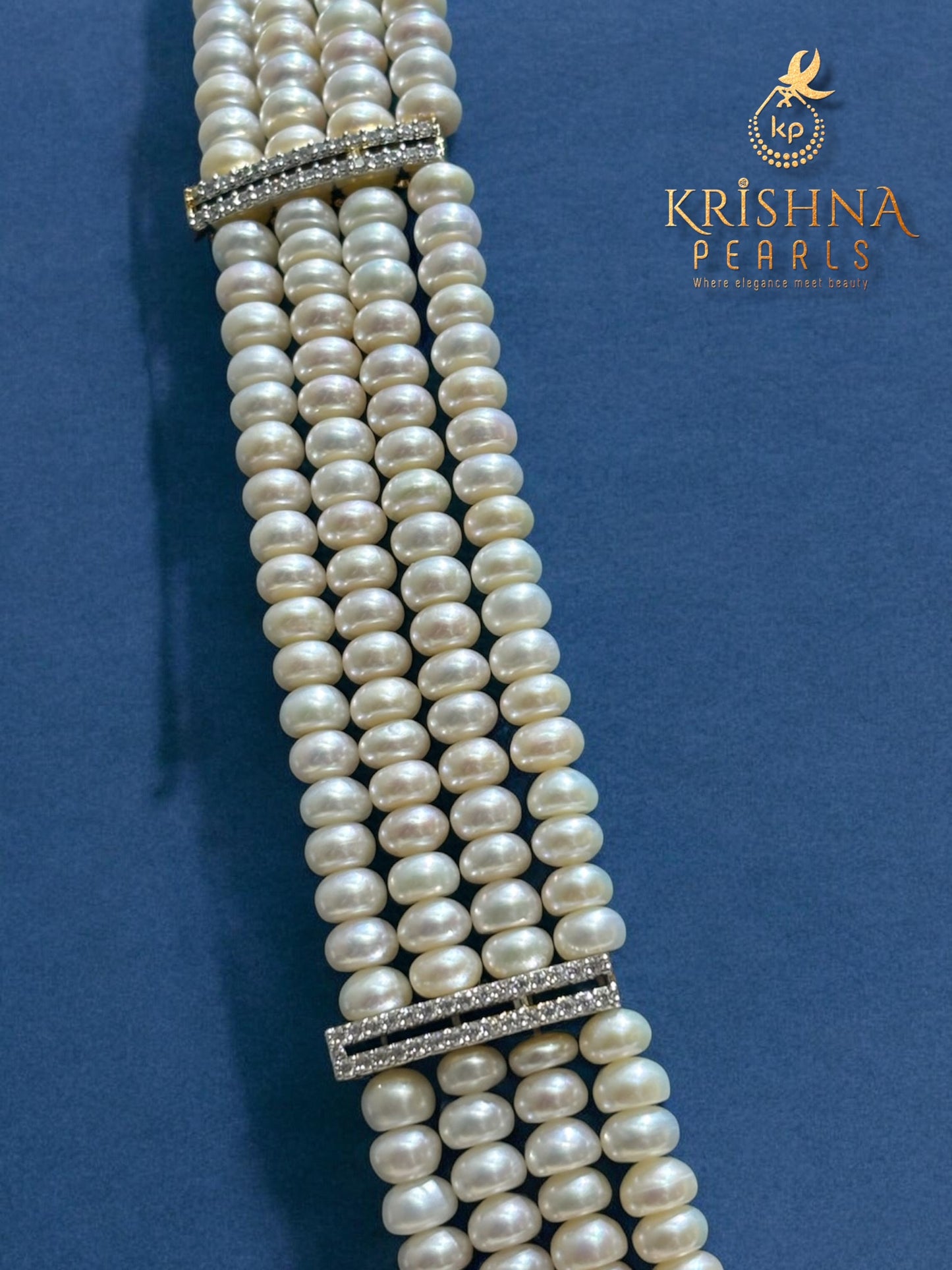 Authentic Pearls Four Strand Long Rani Haar Set