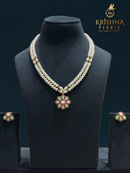 Heritage Pearl Pendent With Pearls Necklace Set