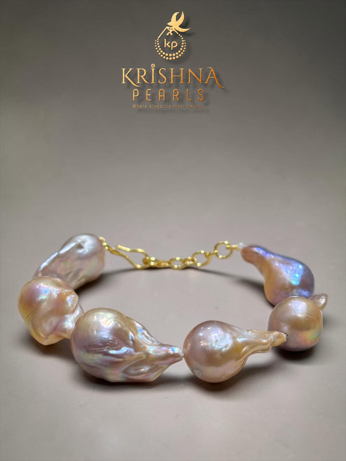 Lustrous Shades Of Pink Baroque Pearls Bracelet-Premium Quality No Spots/Grooves