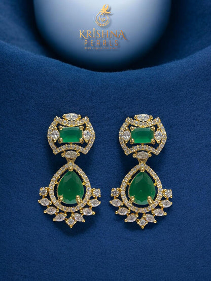 Emerald Blossom Button Pearls Necklace Set