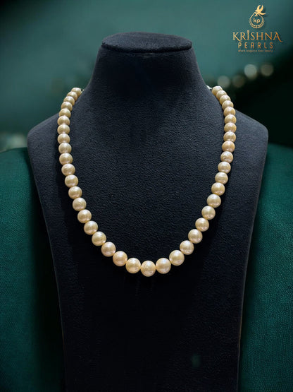 Beautiful Gradation Pink Pearls 9-12MM Necklace Set