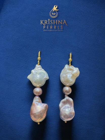 Luxurious Baroque White & Pink Pearls Necklace Set - Premium AAA Quality (No Grooves/Spots)