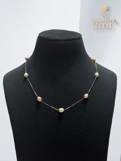 Adorable 9 White Pearls Chain