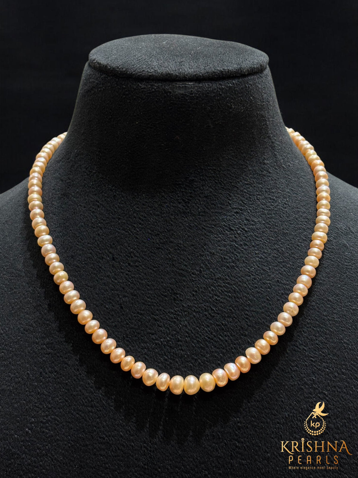 Beautiful 5-7 MM Pink Pearls Necklace Set