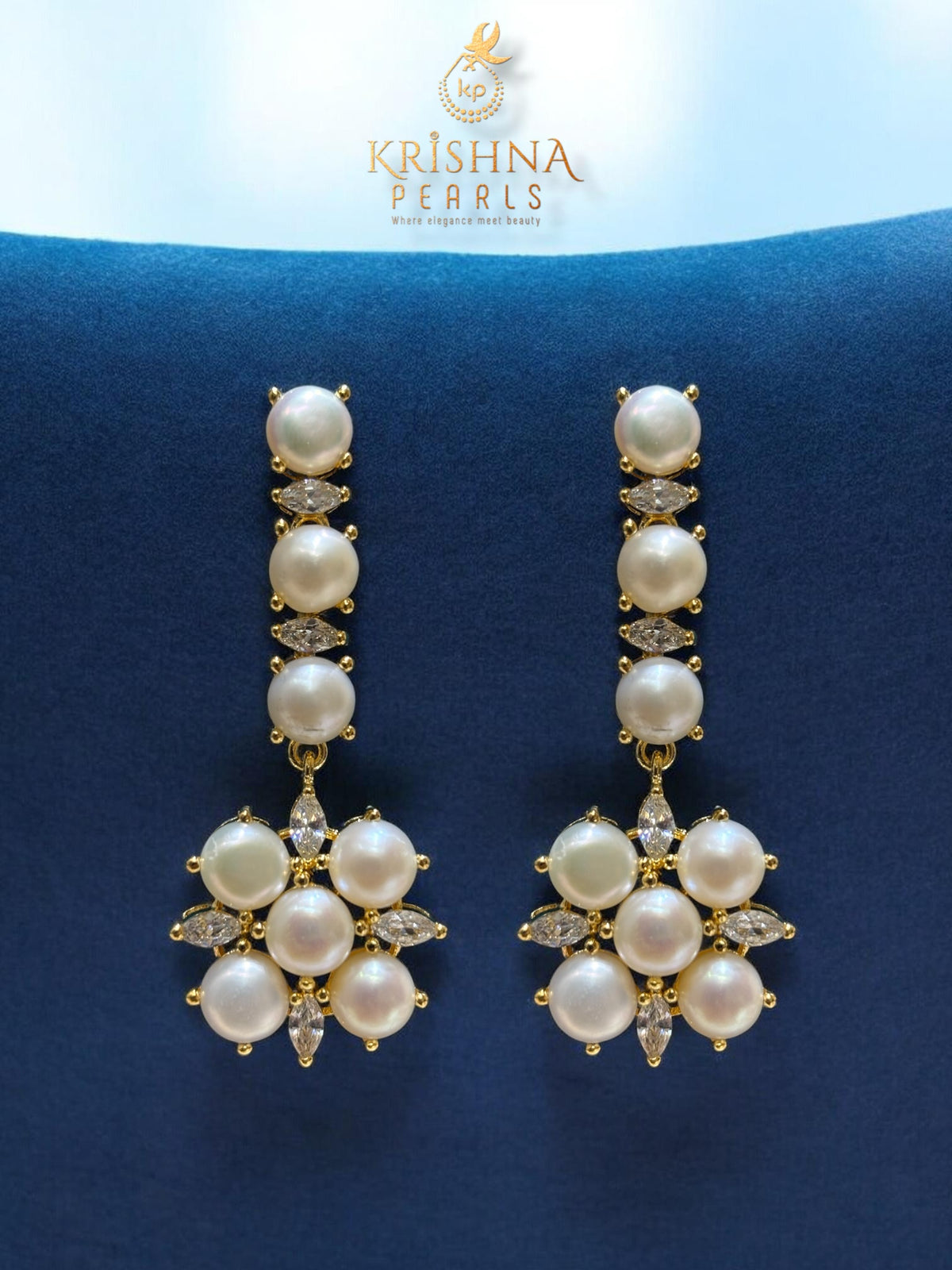 Exclusive Long Button Pearls Necklace Set