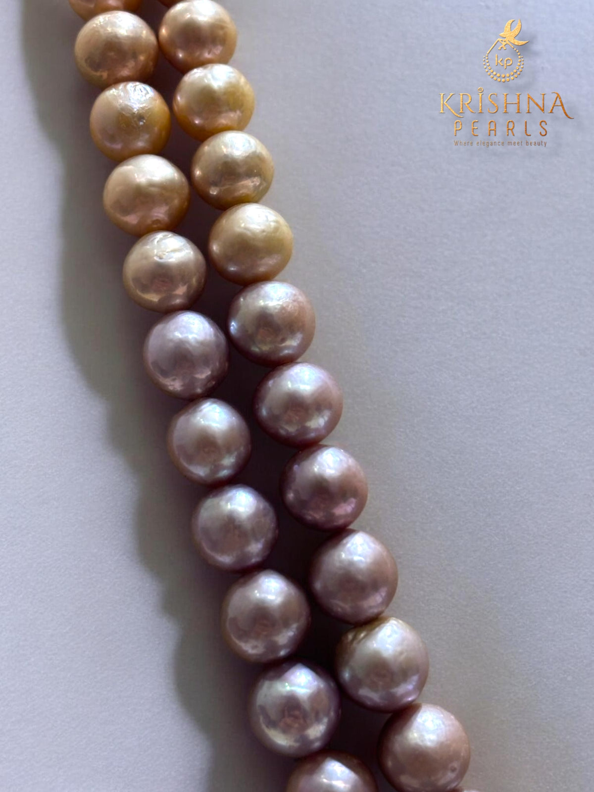 Round Pink Pearls 7-8 MM Necklace Set