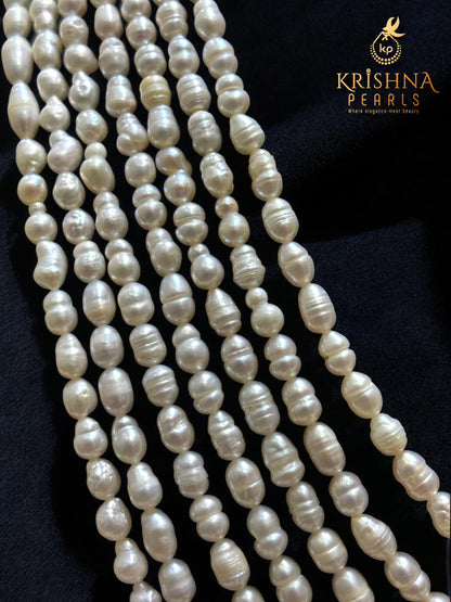 Irregular Lustrous 7 Layers Oval Pearls - The Imperfect Perfection