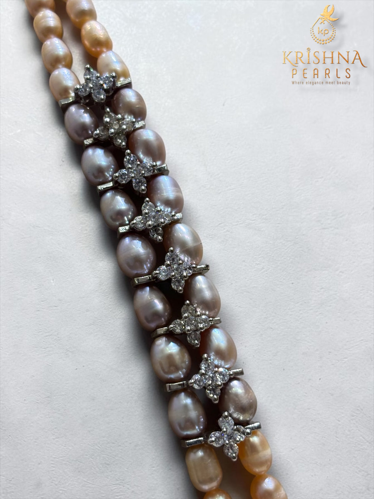 Exclusive Sete Double Layer Pink Pearls Necklace Set