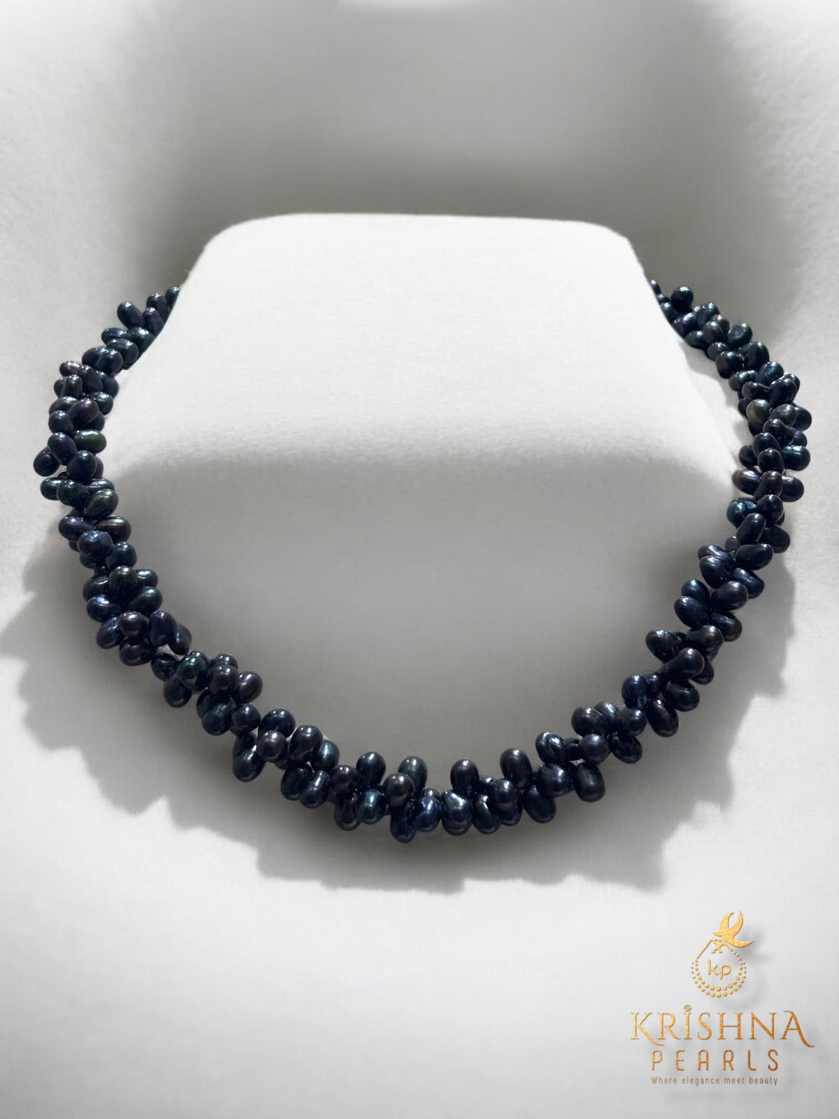 Beautiful Black Pearls Twister Combo Set ( Necklace Set With Bracelet )