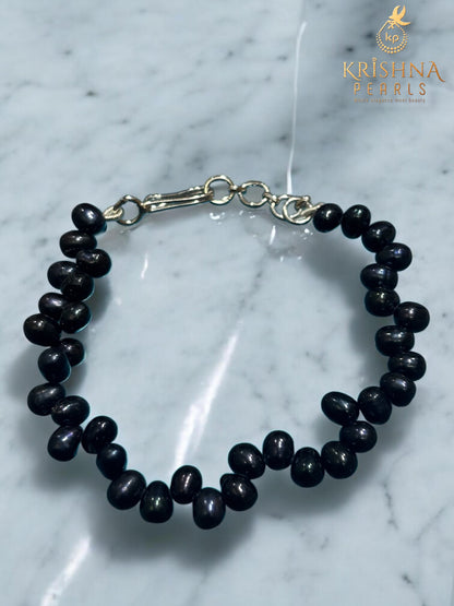 Beautiful Black Pearls Twister Combo Set ( Necklace Set With Bracelet )
