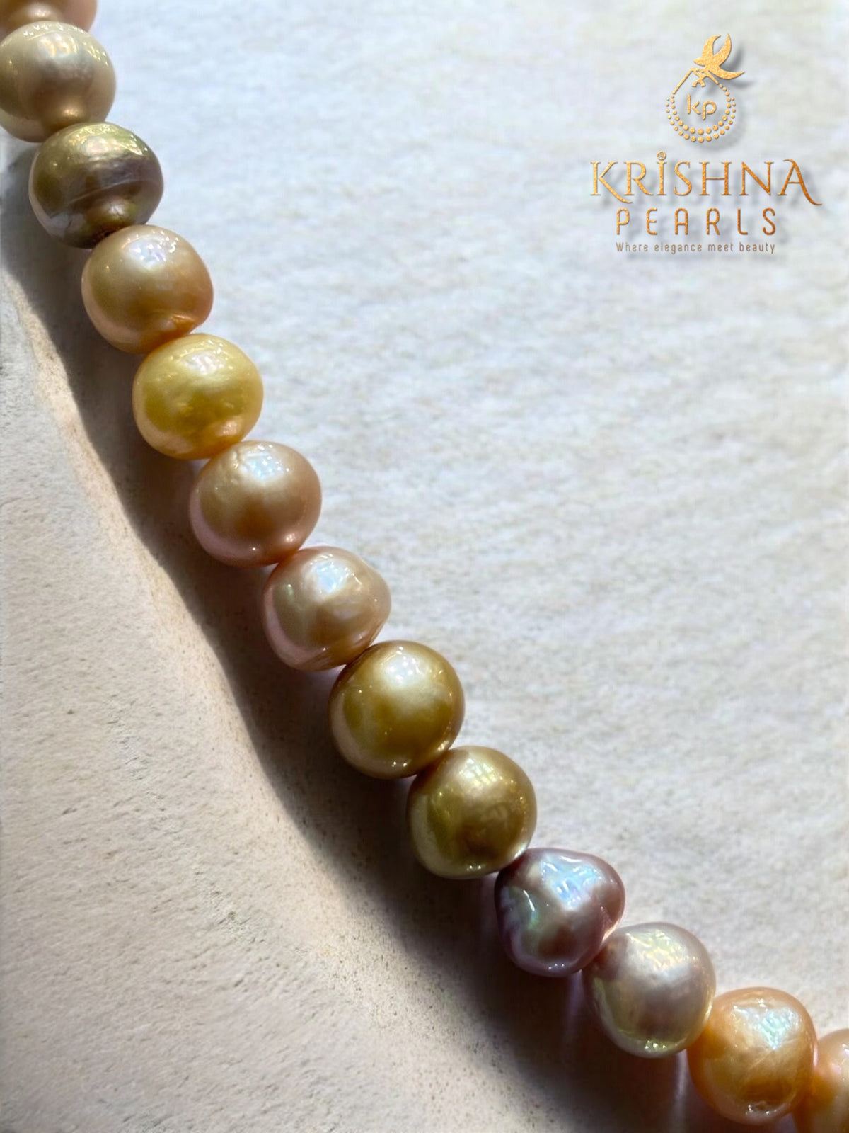 Premium Baroque Pearls Multi Shades 9-10 MM Necklace Set